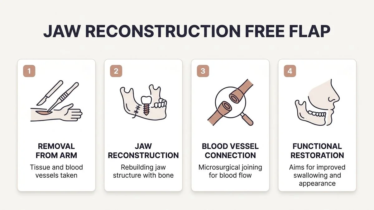 rebuilding the jaw after cancer free flap vs PMMC flap — key facts infographic