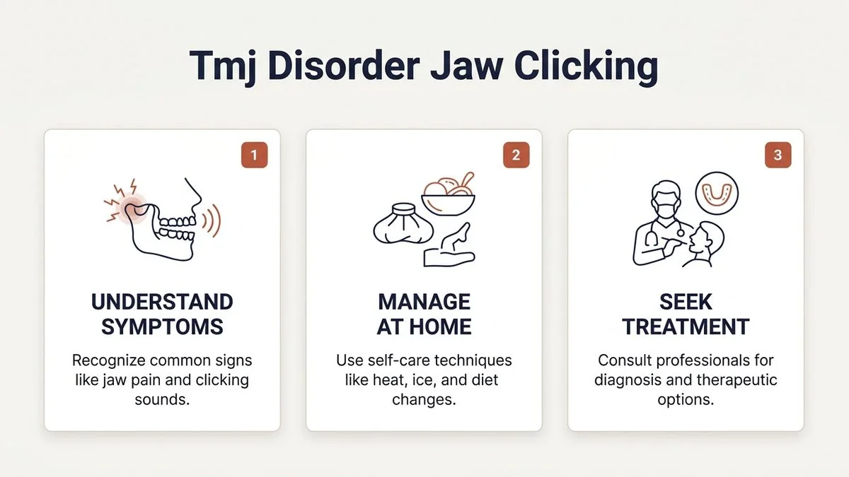 jaw clicking and pain TMJ disorder when you need more than a night guard — key facts infographic